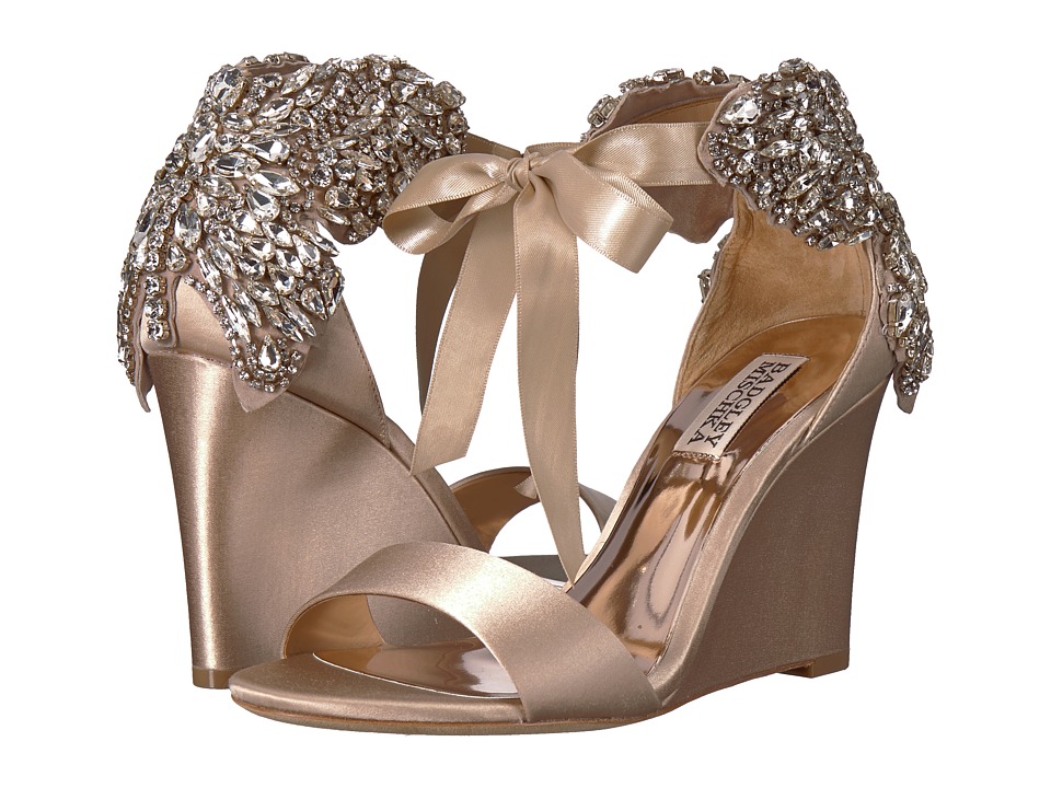 Badgley Mischka Heather (Nude Satin) Women
