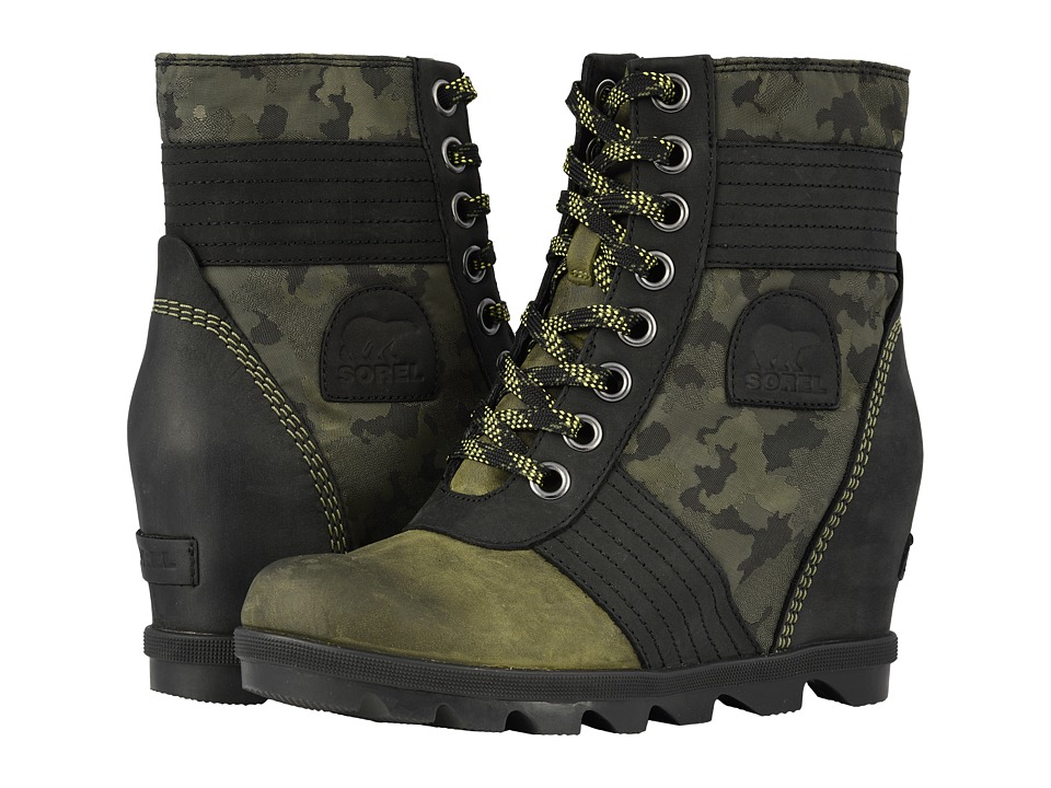 SOREL Lexietm Wedge (Hiker Green) Women's Lace-up Boots