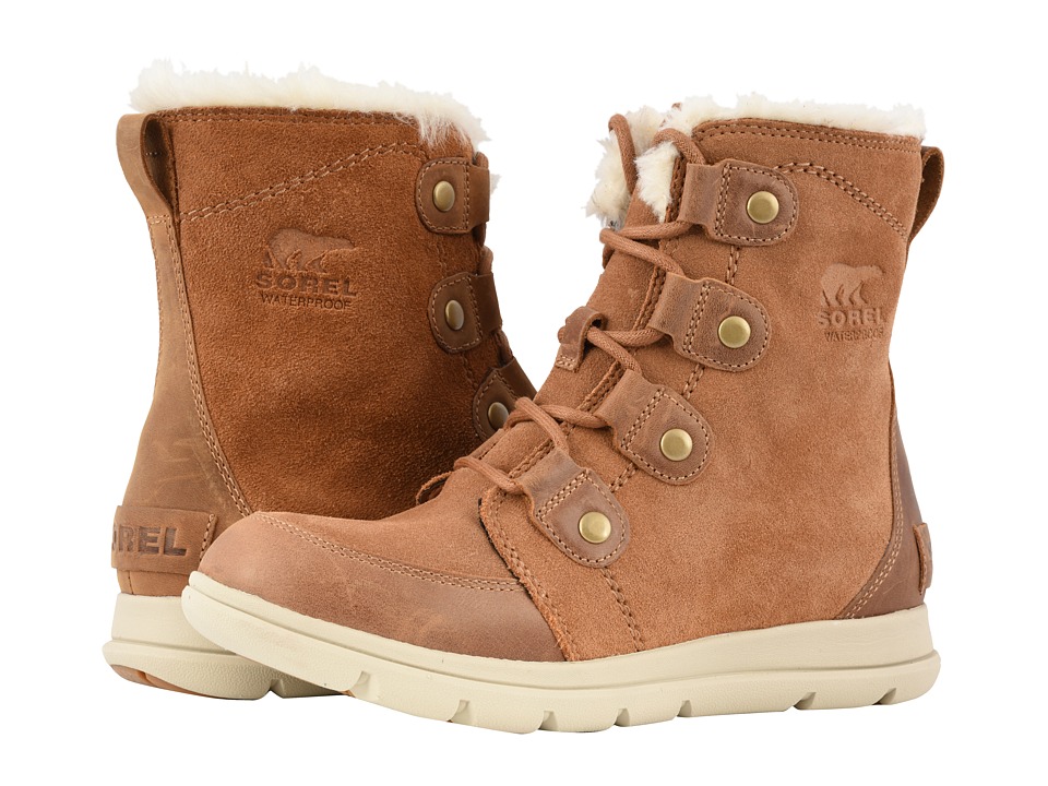 SOREL Explorer Joan (Camel Brown/Ancient Fossil) Women's Lace-up Boots