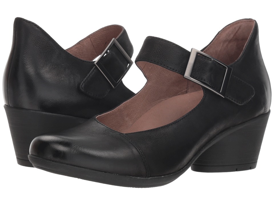 Dansko Roxanne (Black Burnished Nubuck) Women's Shoes
