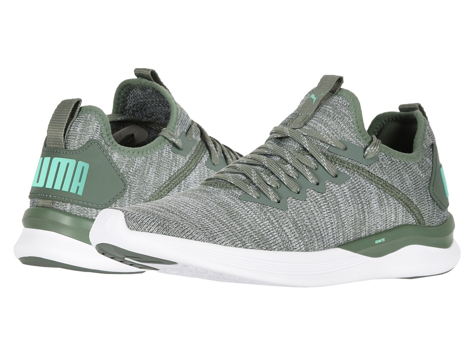 PUMA Ignite Flash evoKNIT (Laurel Wreath/Quarry/Biscay Green) Women's Shoes