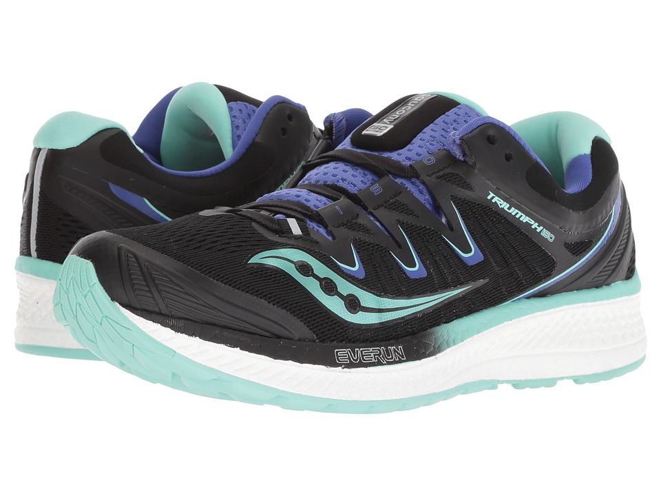 Saucony Triumph ISO 4 (Black/Aqua/Violet) Women's Running Shoes
