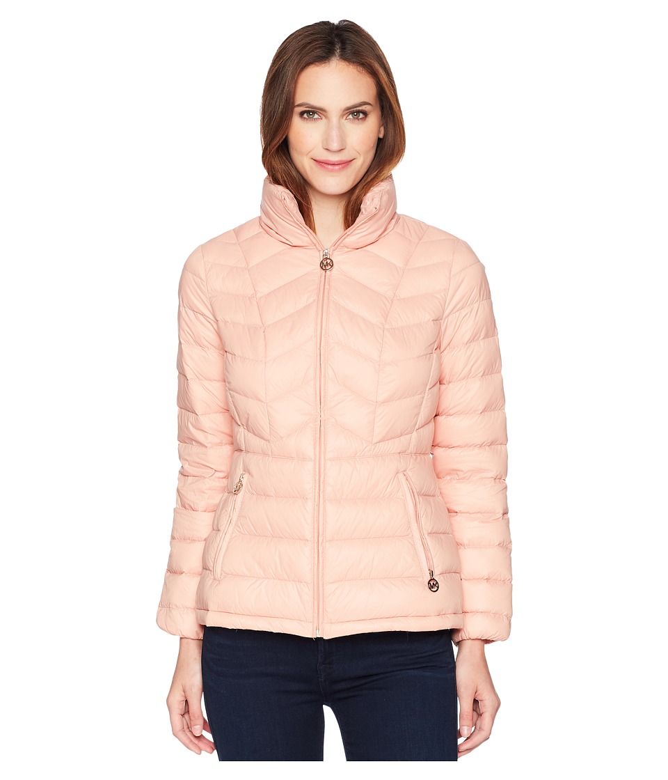 MICHAEL Michael Kors Short Quilted Packable Down (Blush) Women