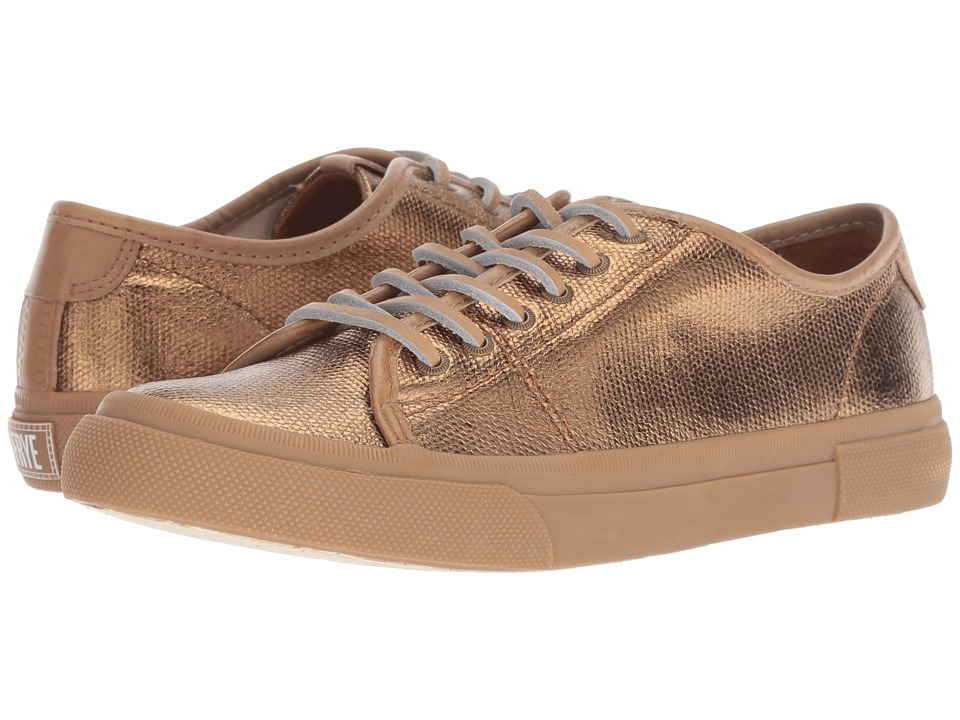 Frye Gia Canvas Low Lace (Bronze Metallic)
