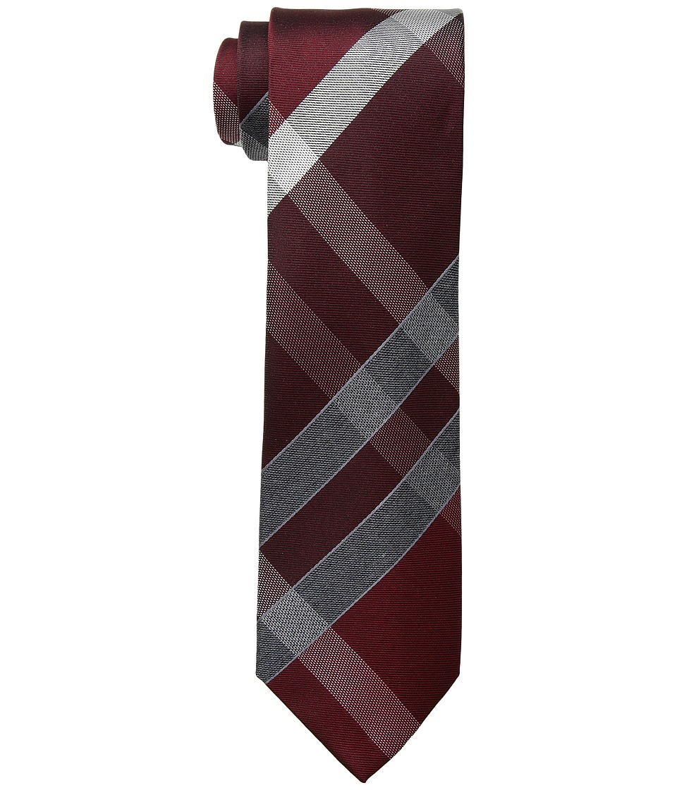 Kenneth Cole Reaction - Track Plaid (Burgundy) Ties
