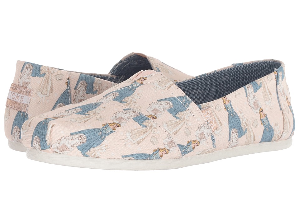 TOMS Disney Alpargata (Pink Sleeping Beauty Printed Canvas) Women's Shoes