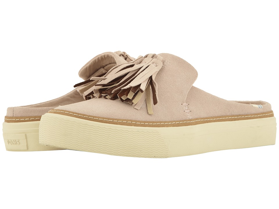 TOMS Sunrise (Blush Suede/Tassel) Slip-On Shoes