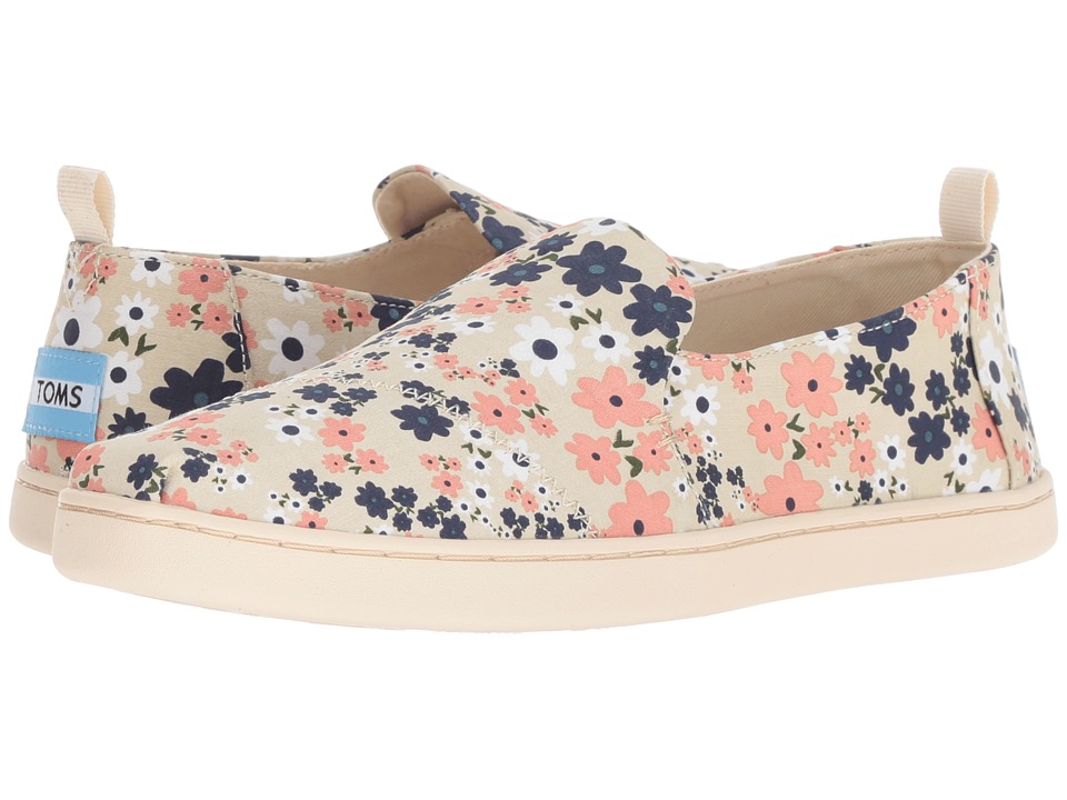 TOMS Deconstructed Alpargata (Birch Retro Floral) Slip-On Shoes