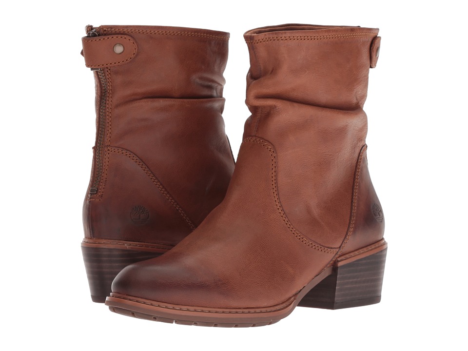 Timberland Sutherlin Bay Mid Back Zip Boot (Medium Brown Full Grain)