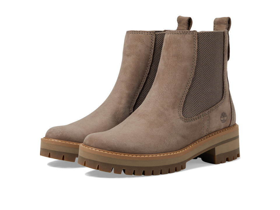 Timberland Courmayeur Valley Chelsea (Medium Grey Nubuck) Women's Pull-on Boots