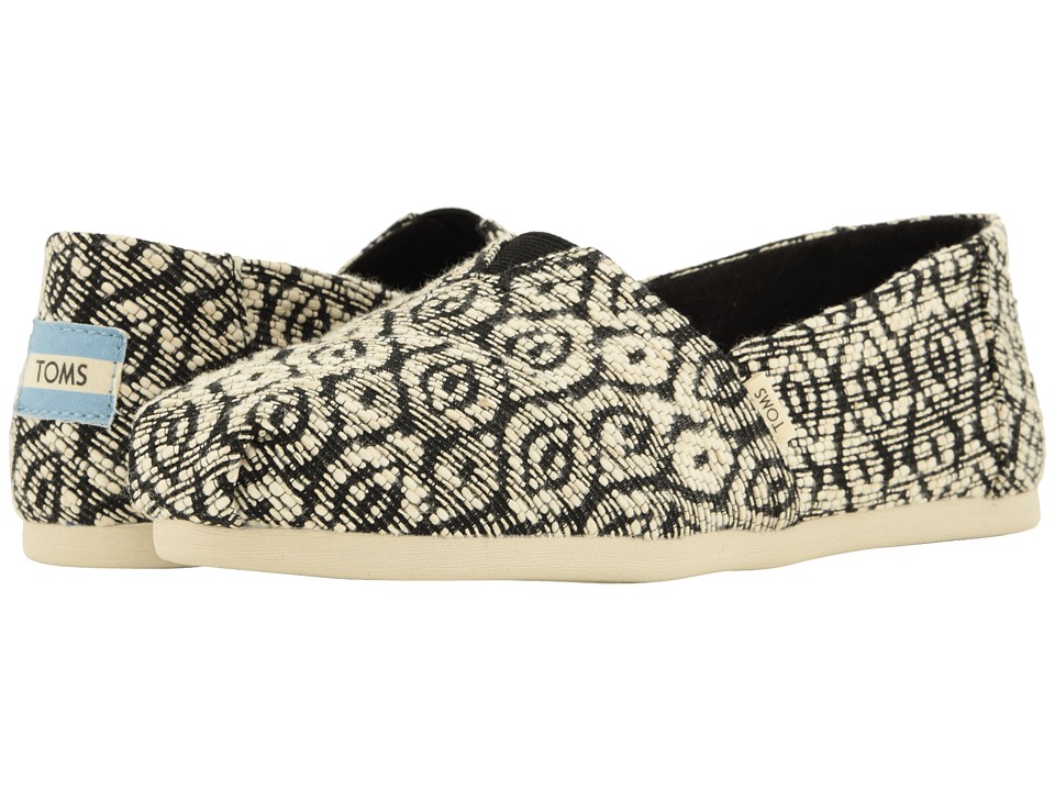 TOMS Alpargata (Black Diamond Woven Rope) Women's Shoes