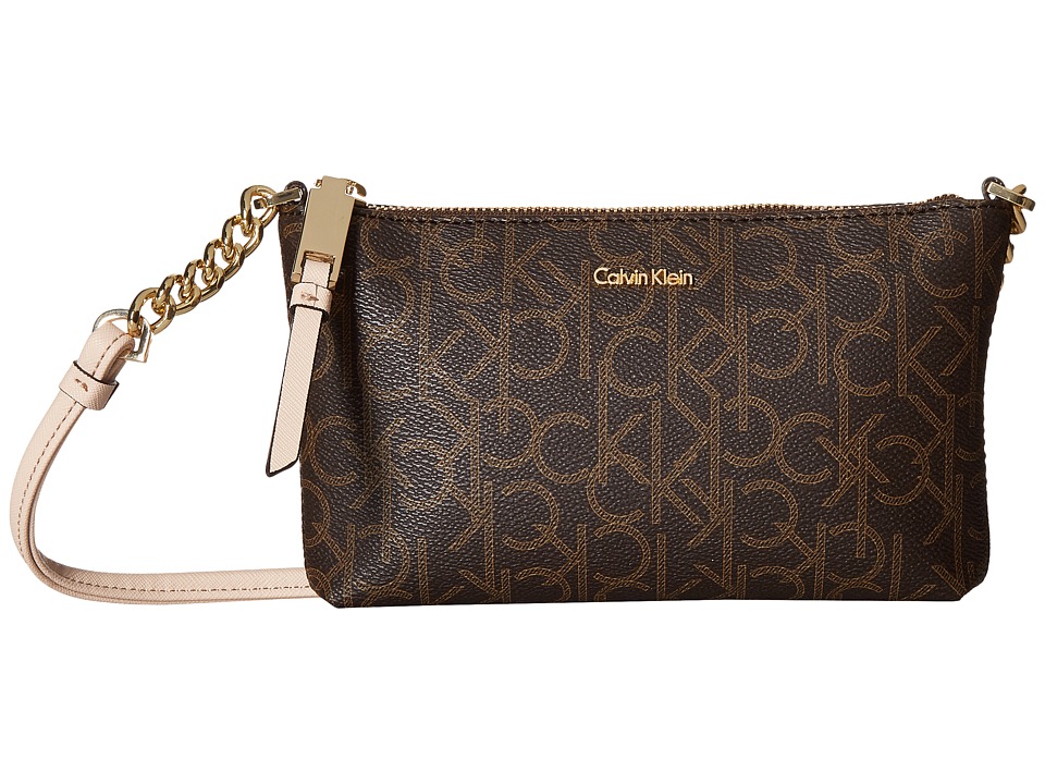 Calvin Klein Hayden Monogram Crossbody Dessert Taupe Cross Body Calvin Klein Hayden Monogram Crossbody Dessert Taupe Cross Body Handbags