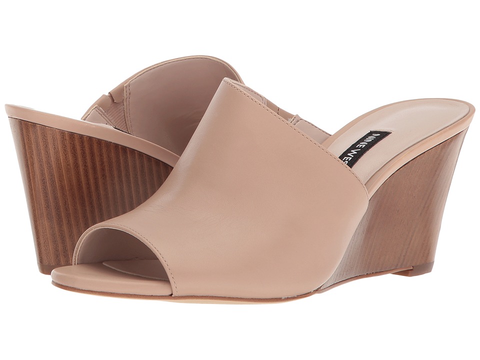 Nine West Janissah Slide Sandal (Light Natural Leather) Women's Shoes