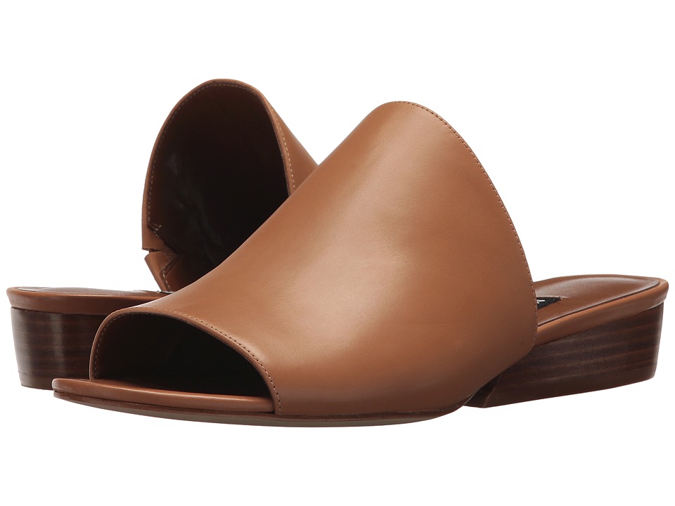 Nine West Lynneah Slide Sandal (Dark Natural Leather) Women
