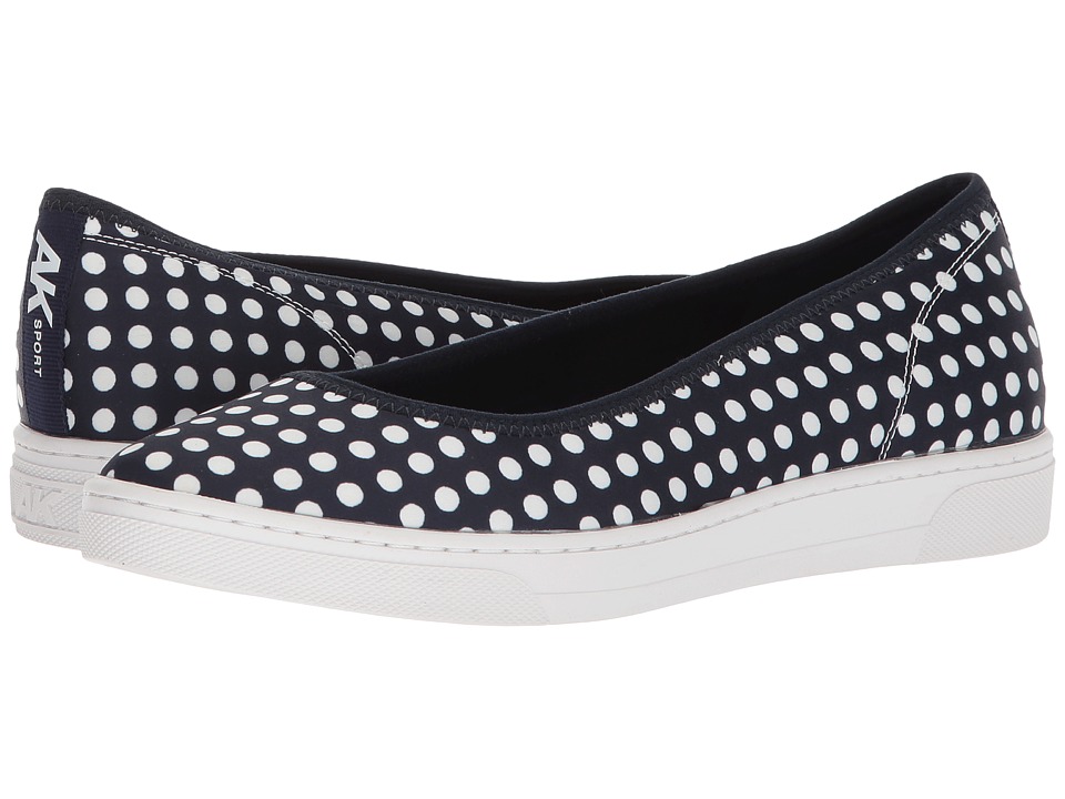 Anne Klein Overthetop (Navy/White/Navy/White Fabric) Flats