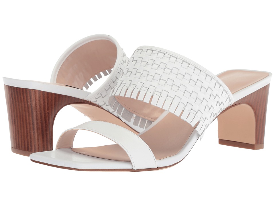 Nine West Nirveli Slide Sandal (White/White Leather) Women