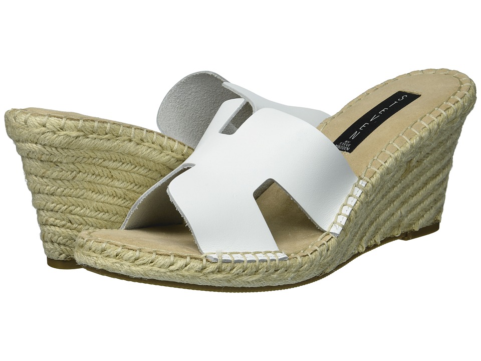 Steven Eryk (White Leather) Wedges