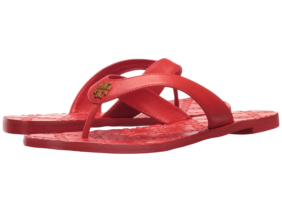 tory burch women's leather monroe thong sandals