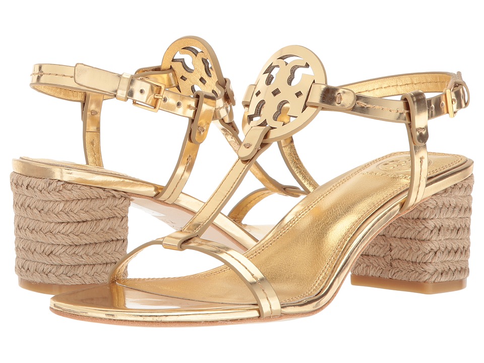 Tory Burch Miller 65mm Espadrille Sandal (Gold) Sandals