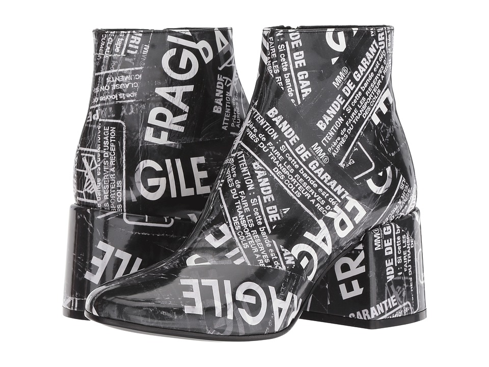 MM6 Maison Margiela Fragile Graphic Boot (Black/White)