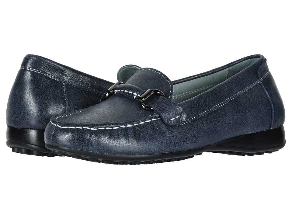 David Tate Sable (Navy Tumbled Calf) Slip-On Shoes
