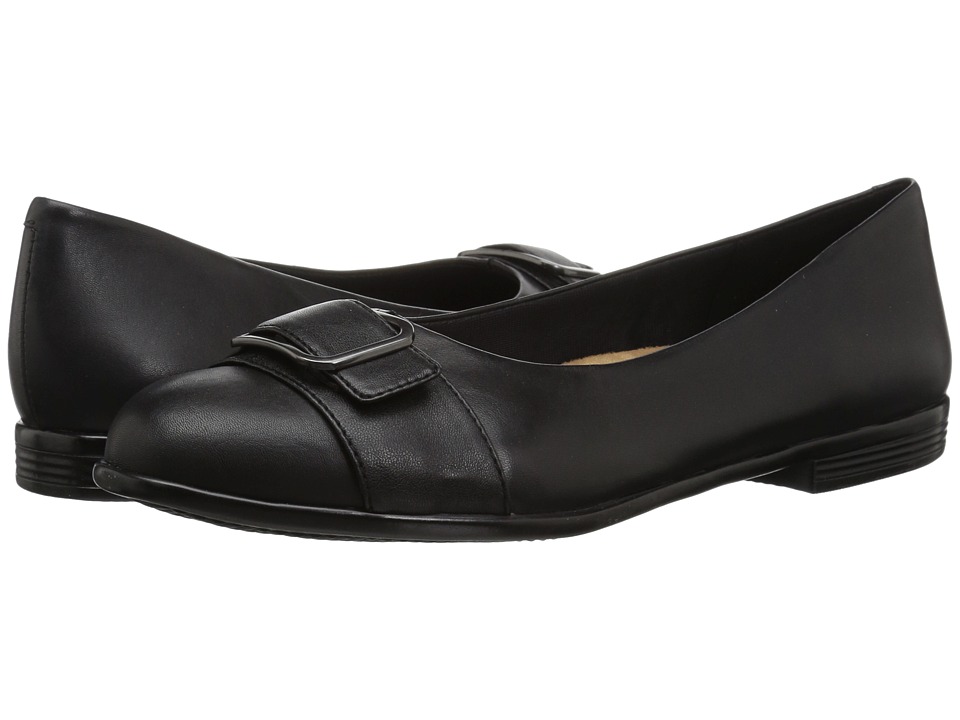 Trotters Aubrey (Black Soft Nappa Leather) Women's Slip-on Dress Shoes