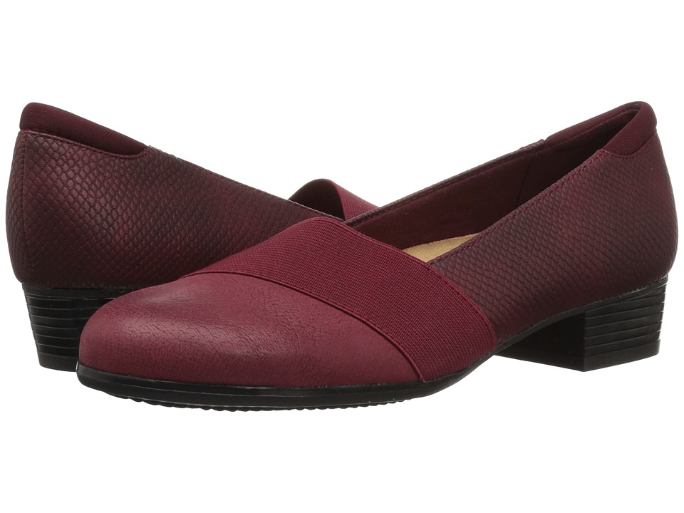 Trotters Melinda (Burgundy Casual Leather/Snake) Women's Shoes