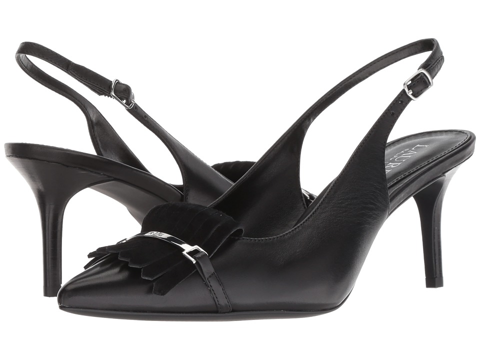 LAUREN Ralph Lauren Latasha (Black/Black Burn Calf/Kid Suede) Women's Shoes