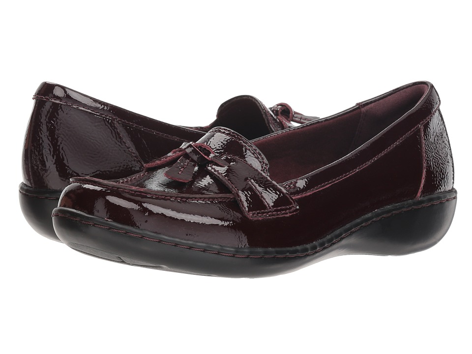 Clarks Ashland Bubble (Burgundy Patent Leather) Slip-On Shoes