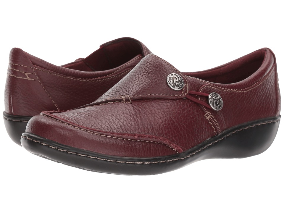 Clarks Ashland Lane Q (Burgundy Tumbled Leather) Women's Shoes