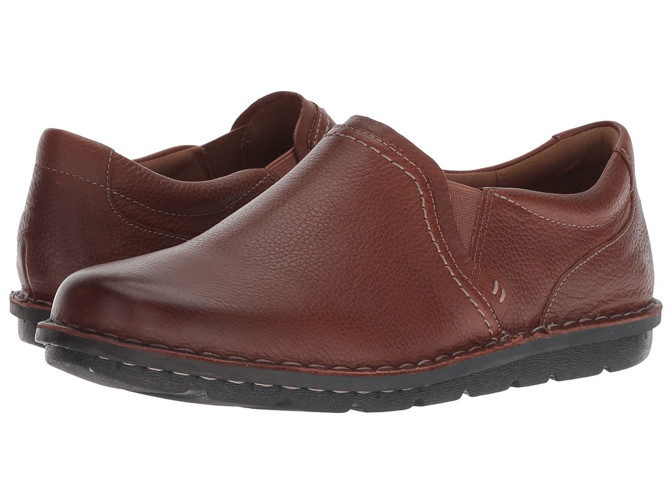 Clarks Janice Barrie (Dark Tan Leather) Women's Shoes