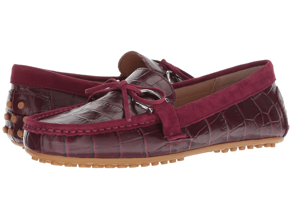 LAUREN Ralph Lauren Briley Moccasin Loafer (Merlot/Merlot Soft Croc/Kid Suede) Women's Shoes