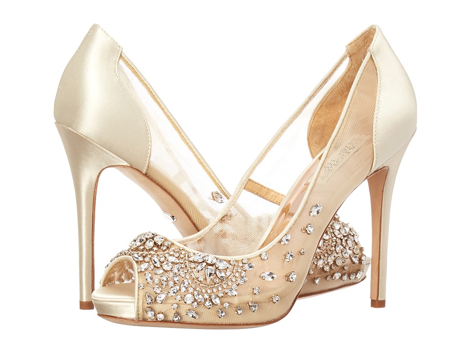 Badgley Mischka Pepper (Ivory Satin) Sandals