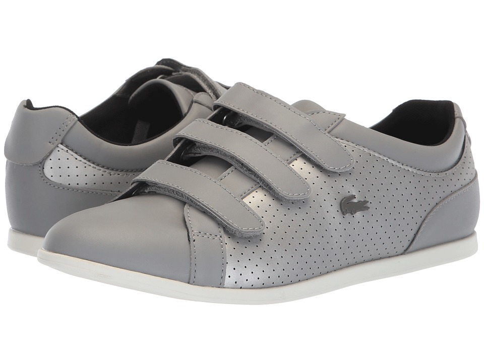 Lacoste Rey Strap 318 2 (Grey/Off-White) Women's Shoes