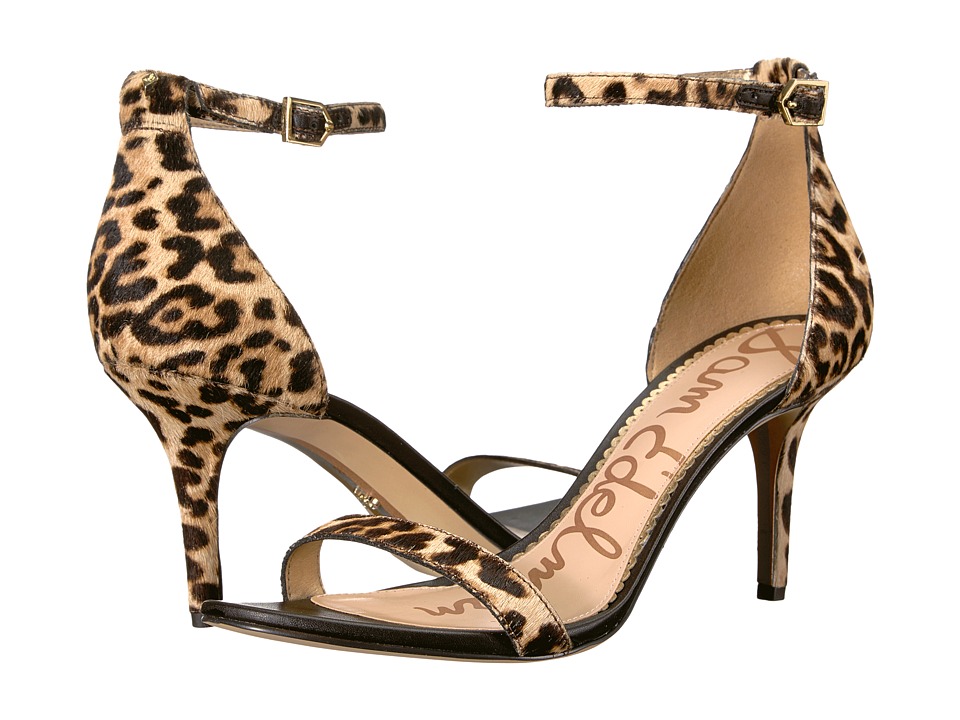 Sam Edelman Patti Strappy Sandal Heel (Sand Leopard) High Heels
