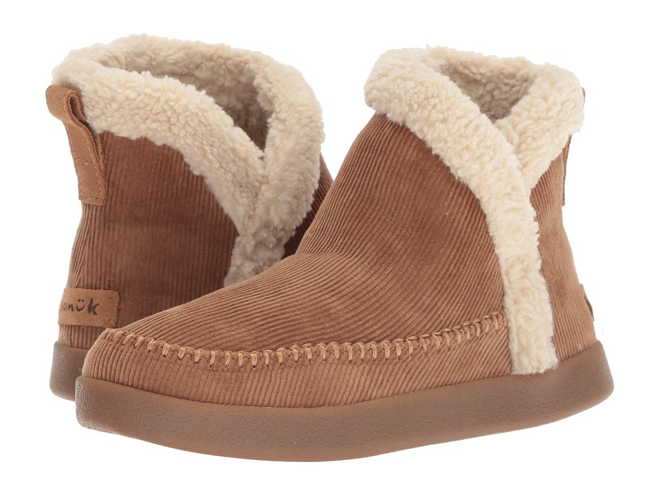 Sanuk Nice Bootah Corduroy (Tobacco Brown) Women's Pull-on Boots