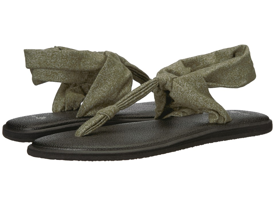 Sanuk Yoga Sling Ella (Heather Dark Olive) Sandals