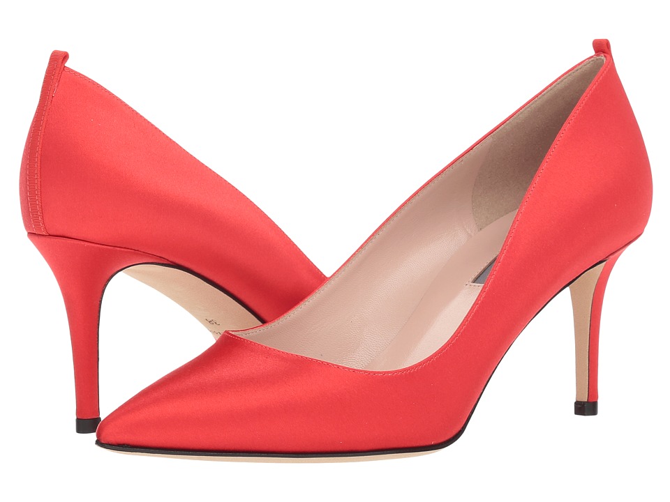 SJP by Sarah Jessica Parker Fawn 70mm (Red Satin) Women's Slip-on Dress Shoes