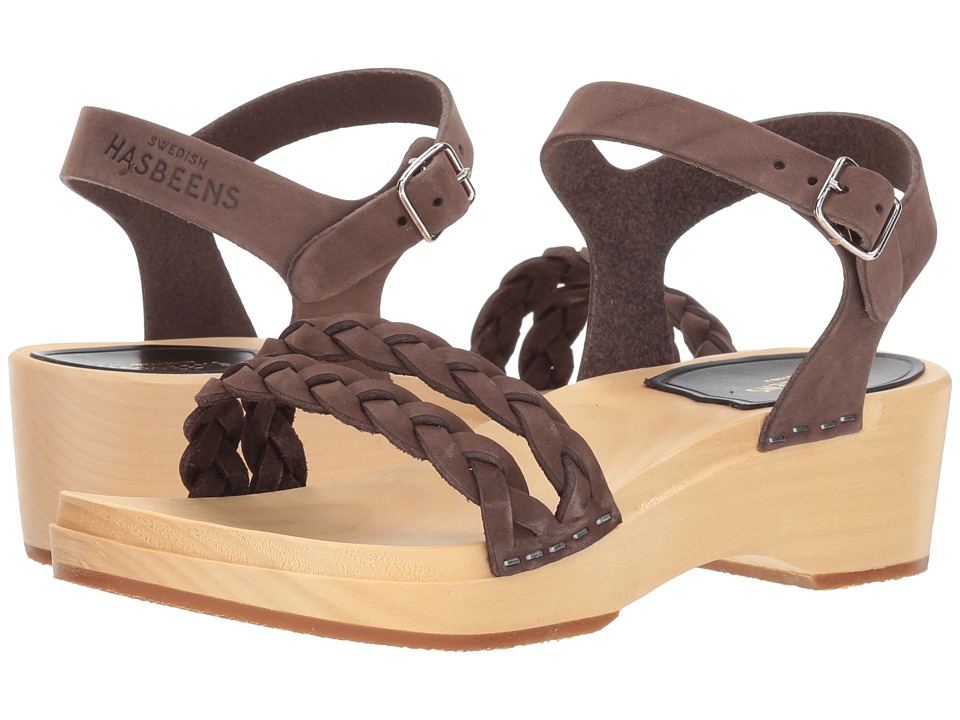 Swedish Hasbeens Tanja Debutant (Chocolate Nubuck) Sandals
