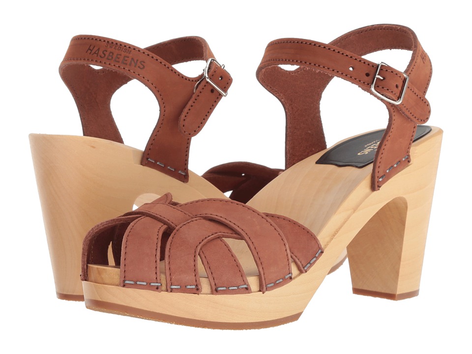 Swedish Hasbeens Pearl (Cognac Nubuck) High Heels
