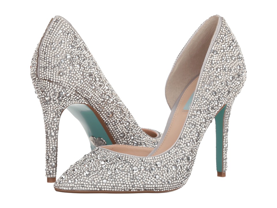 Blue by Betsey Johnson Hazil (Silver Satin) High Heels