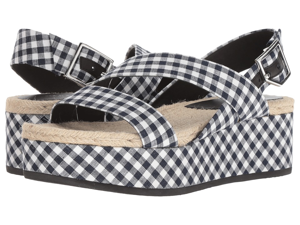 rag & bone Megan (Navy Gingham) Women's Shoes