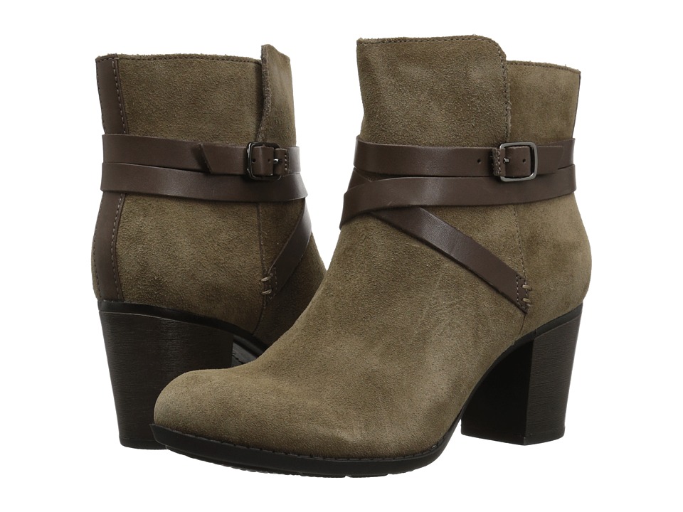 Clarks Enfield Coco (Olive Suede/Leather Combination) Women's Shoes