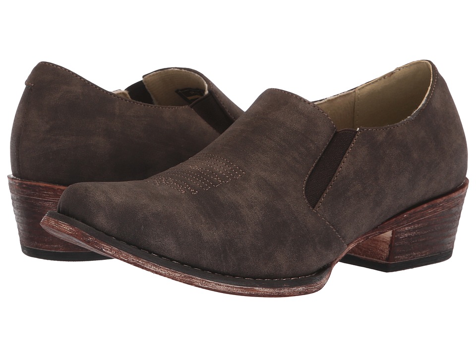 Roper Birkita Classic (Vintage Brown Faux Leather) Women's Pull-on Boots