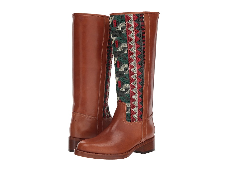 Etro Embroidered Tall Boot (Camel)