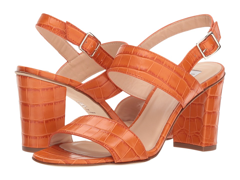 L.K. Bennett Rhiannon (Tangerine Croc Effect Leather) Women