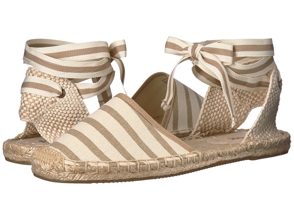 Soludos Classic Stripe Sandal (Natural/Tan) Sandals