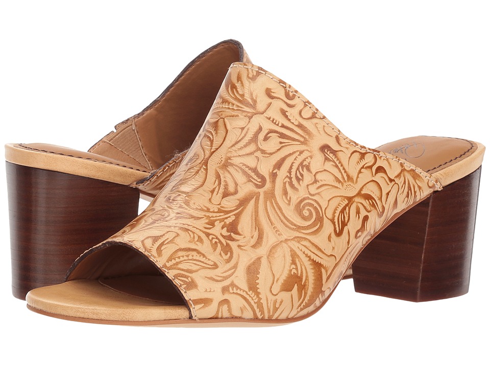 Patricia Nash Shelli (Natural Tooled Leather) Women's Clog/Mule Shoes