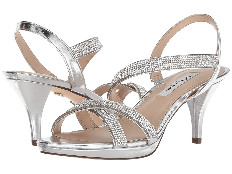 Nina Nizana (Silver Metallic Foil) 1-2 inch heel Shoes