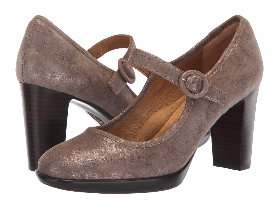 Sofft Natara (Smoke Distressed Foil Suede) High Heels